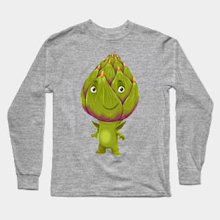 Artichoke Cartoon Funny Long Sleeve T-Shirt